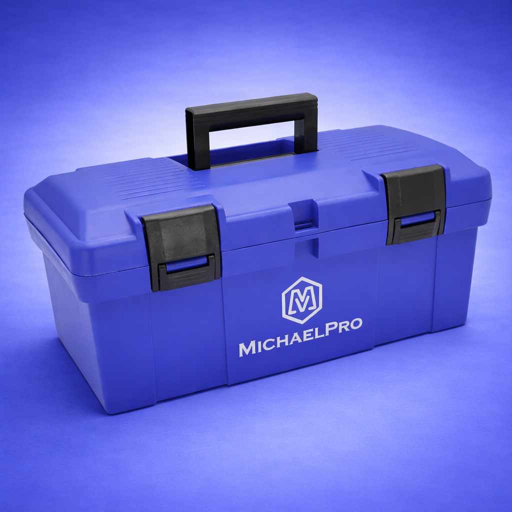 マイケル専用 MichaelPro_toolbox_on_blue_bac