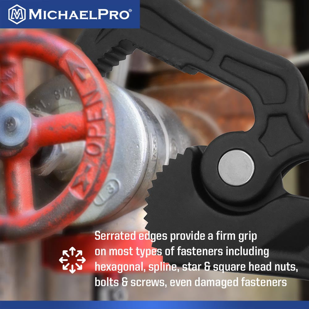 25/32” – 1-7/8” (20mm – 48mm) Self-Adjusting Quick Pipe Wrench (MP001230) - MichaelPro