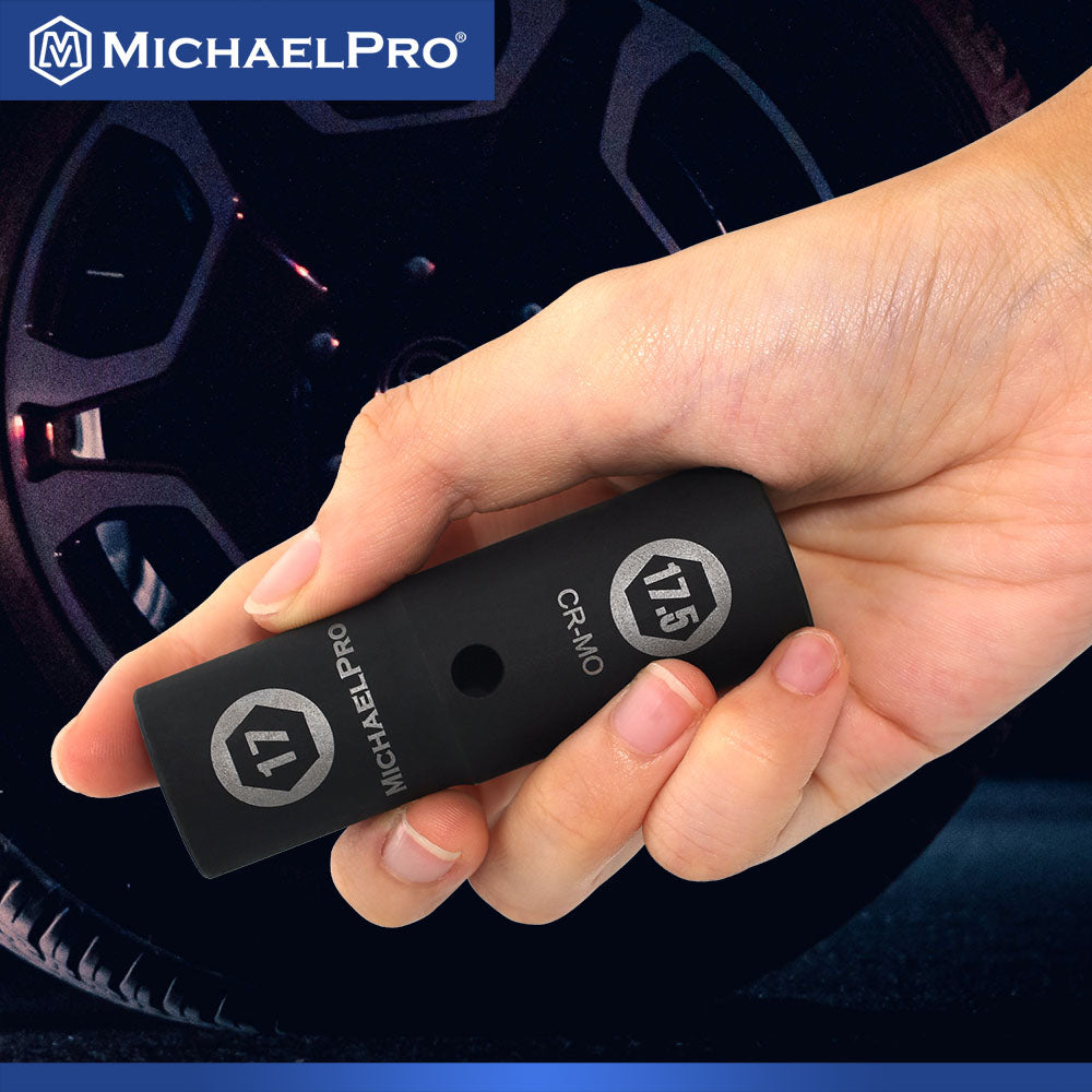 1/2" Drive 17 x 17.5mm Half Size Lug Nut Flip Socket (MP005054)