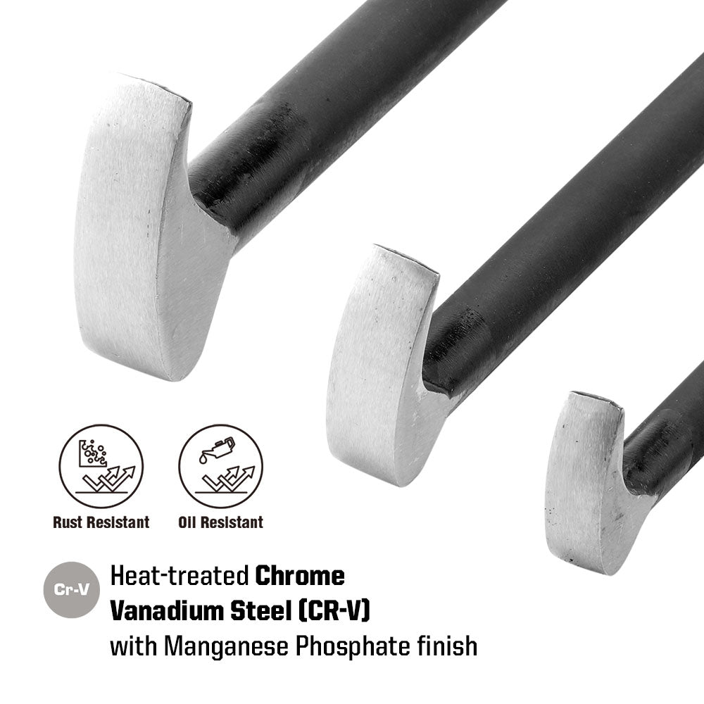 4-Piece Rolling Head Pry Bar Set - 6”, 12”, 16”, 20”  (MP009105)