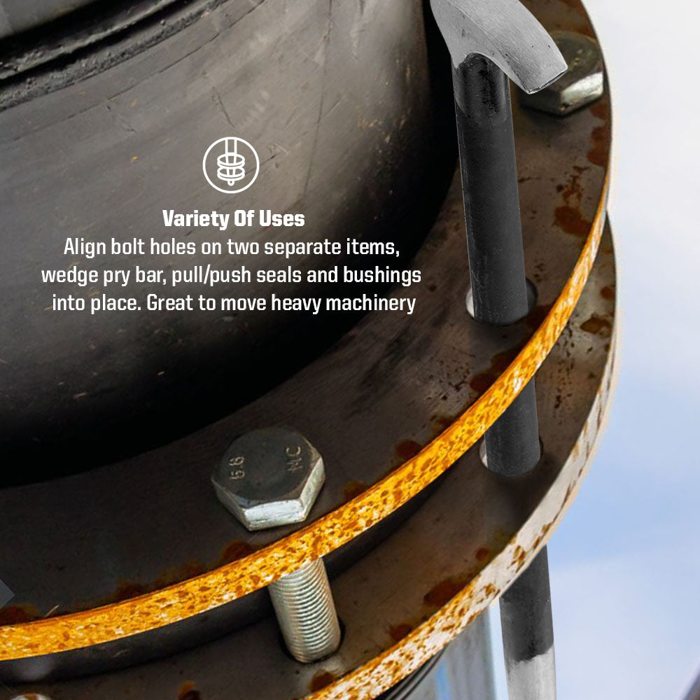 4-Piece Rolling Head Pry Bar Set - 6”, 12”, 16”, 20”  (MP009105)