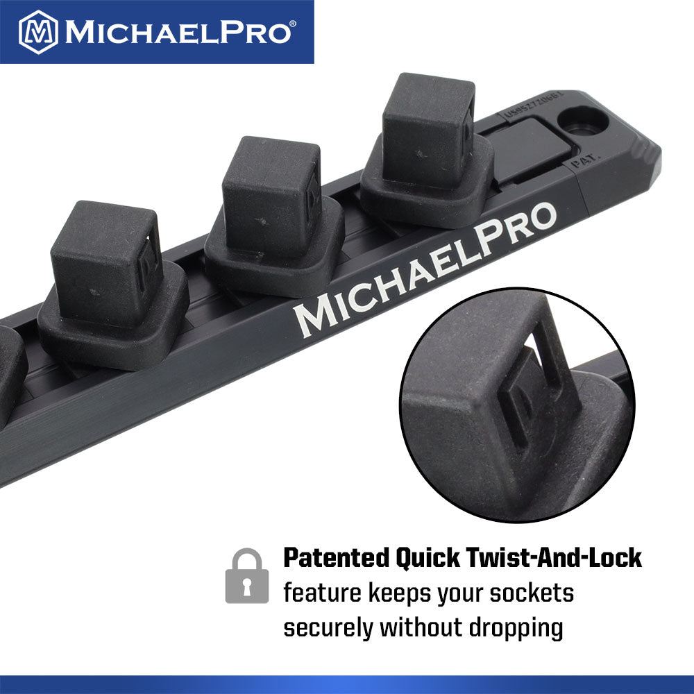 3-Piece Socket Organizer Rail Set- 1/4", 3/8", and 1/2" Drives (MP014001 / MP014040)