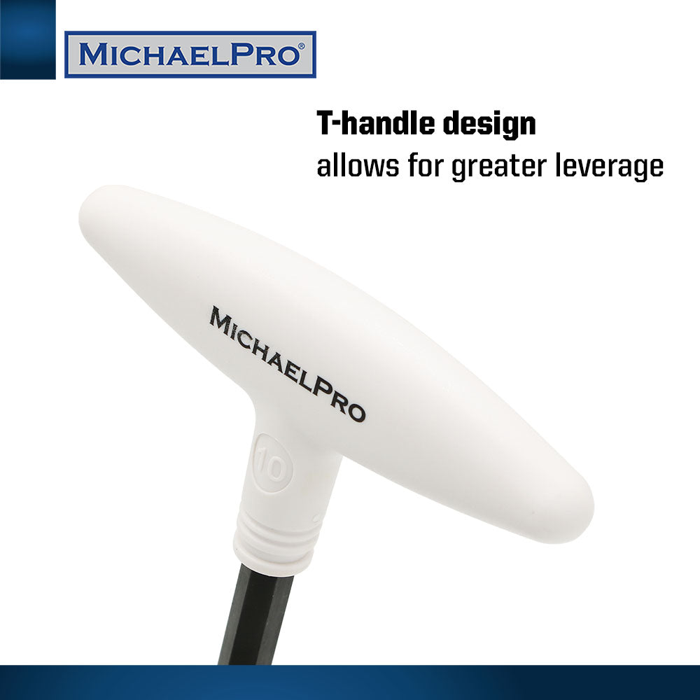 8-Piece T-Handle Ball End Allen Wrench Set in Metric Sizes with Storage Stand (MP001042W) - MichaelPro