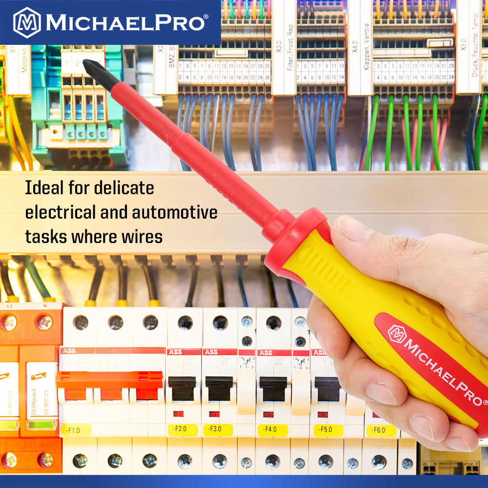 2-Piece VDE Insulated Electricians Screwdrivers Set (MP002031) - MichaelPro