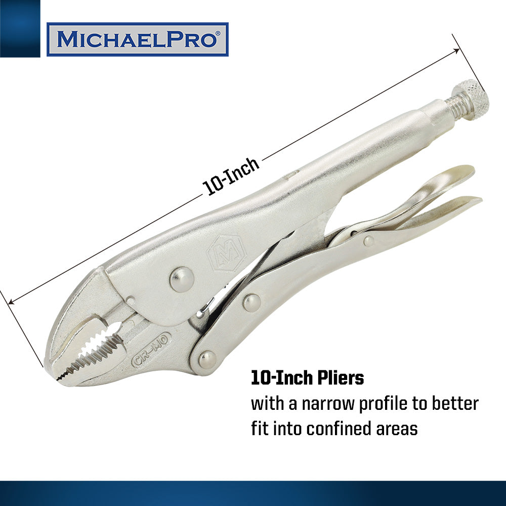 10-Inch Curved Jaw Locking Plier (MP003002) - MichaelPro