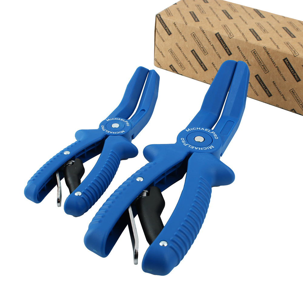 2-Piece Single Hand Use Locking Hose Clamp Pliers Set (MP003060) - MichaelPro