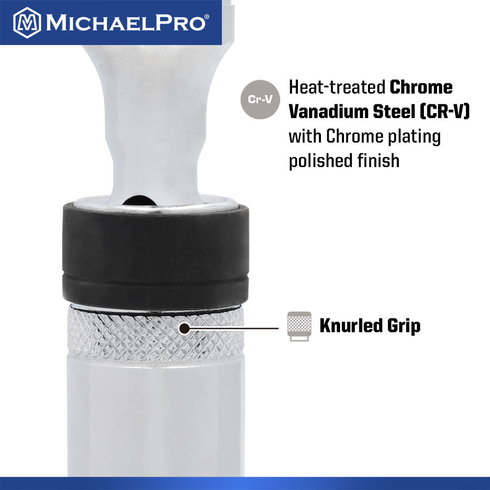 5-Piece 3/8" Drive Magnetic Swivel Spark Plug Socket Set with Foam Tray (MP005043)