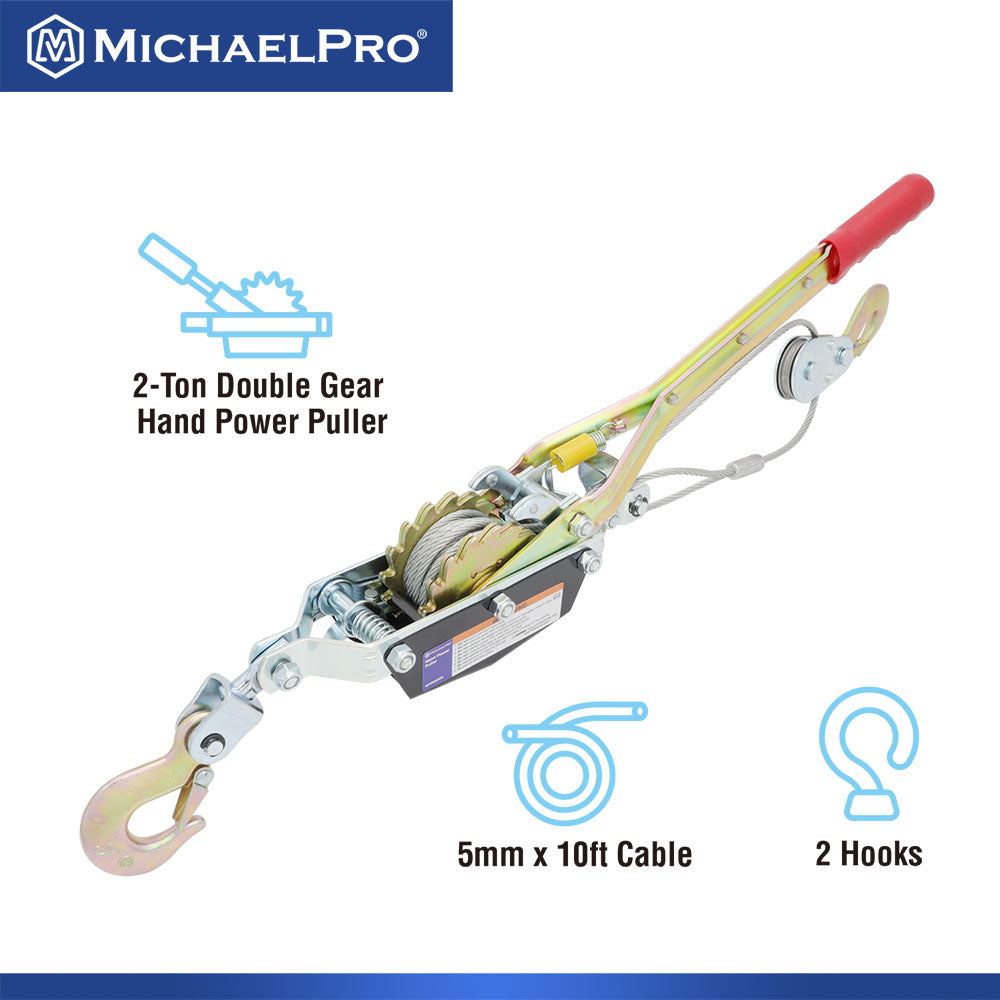 2-Ton Power Winch Puller, Double Gear (MP009088)