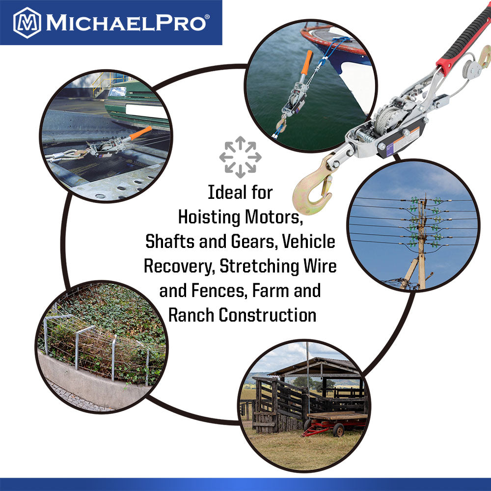 4-Ton Power Winch Puller, Double Gear (MP009089)