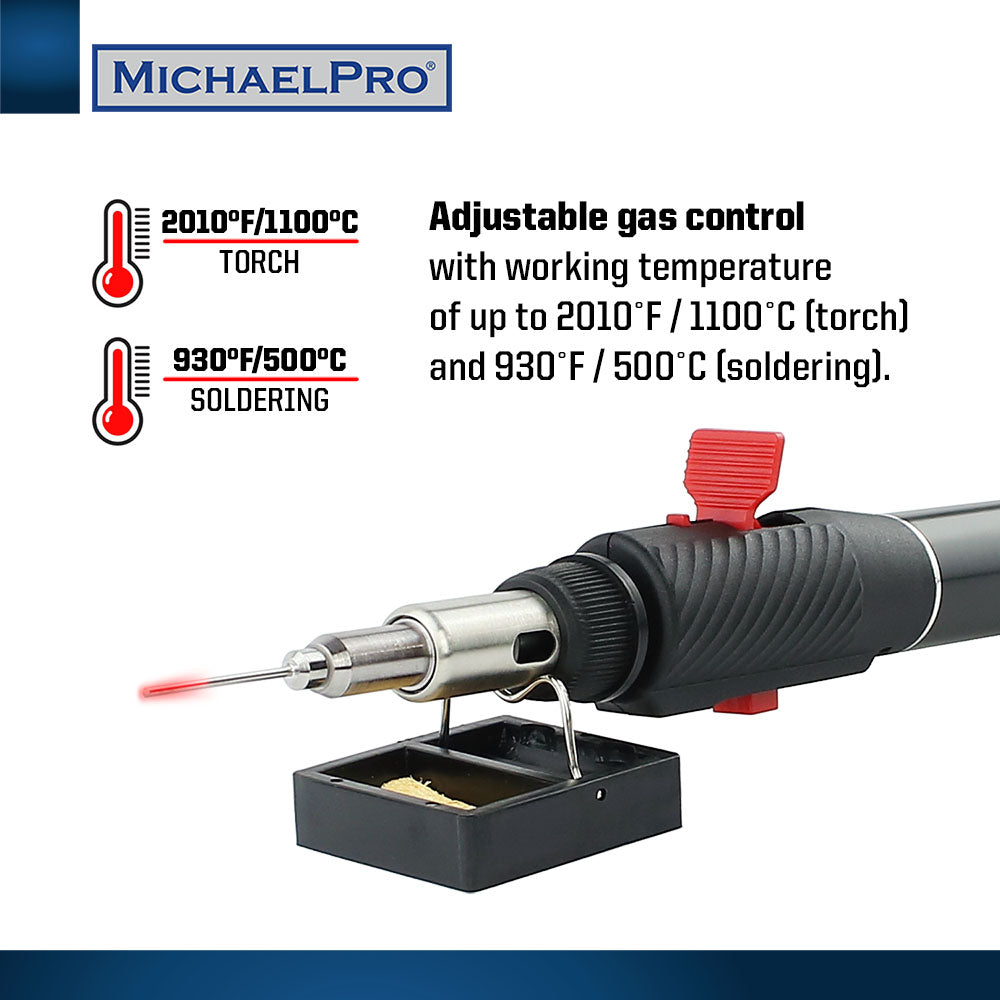 Cordless Butane Soldering Iron Kit with Interchangeable Tips (MP011002)
