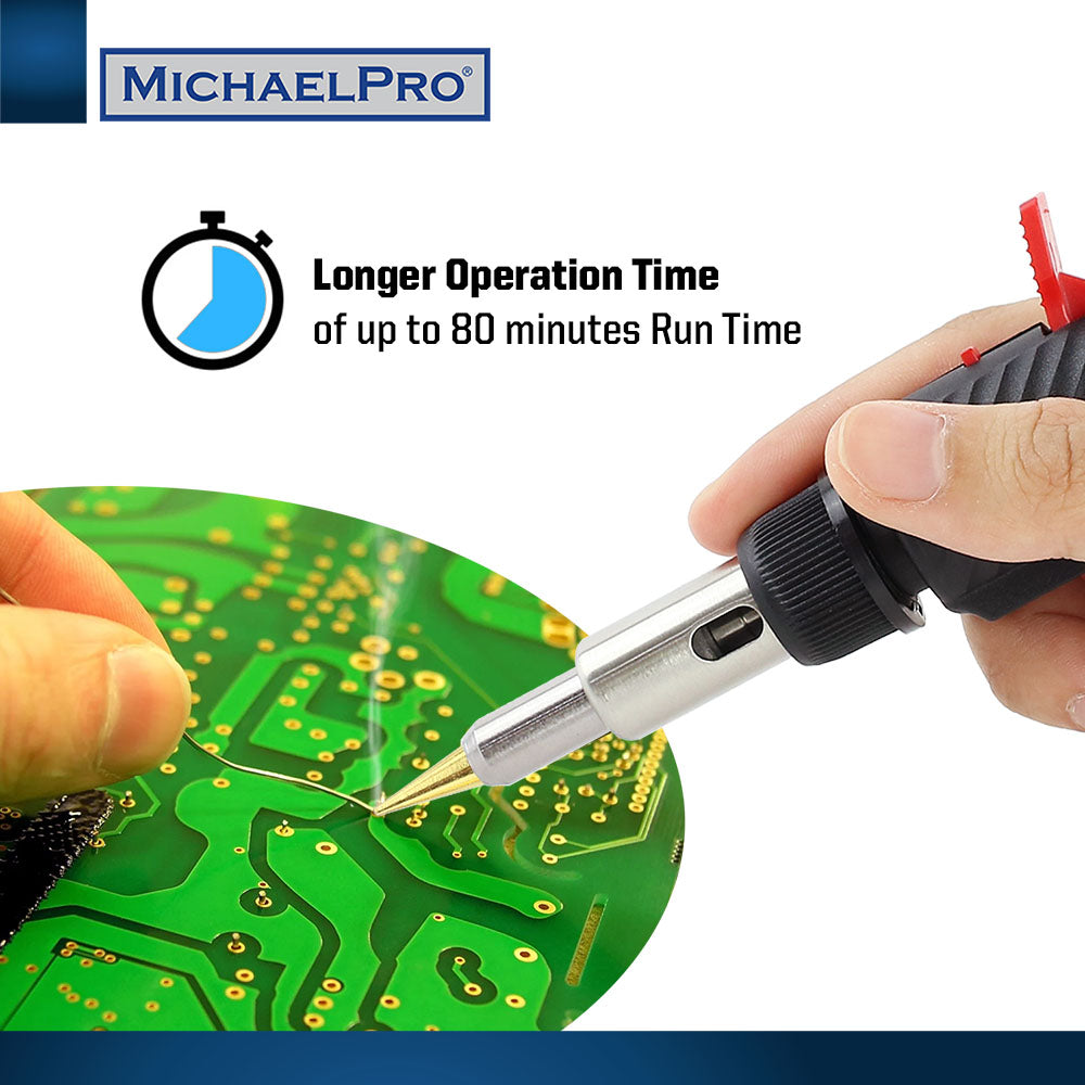 Cordless Butane Soldering Iron Kit with Interchangeable Tips (MP011002)