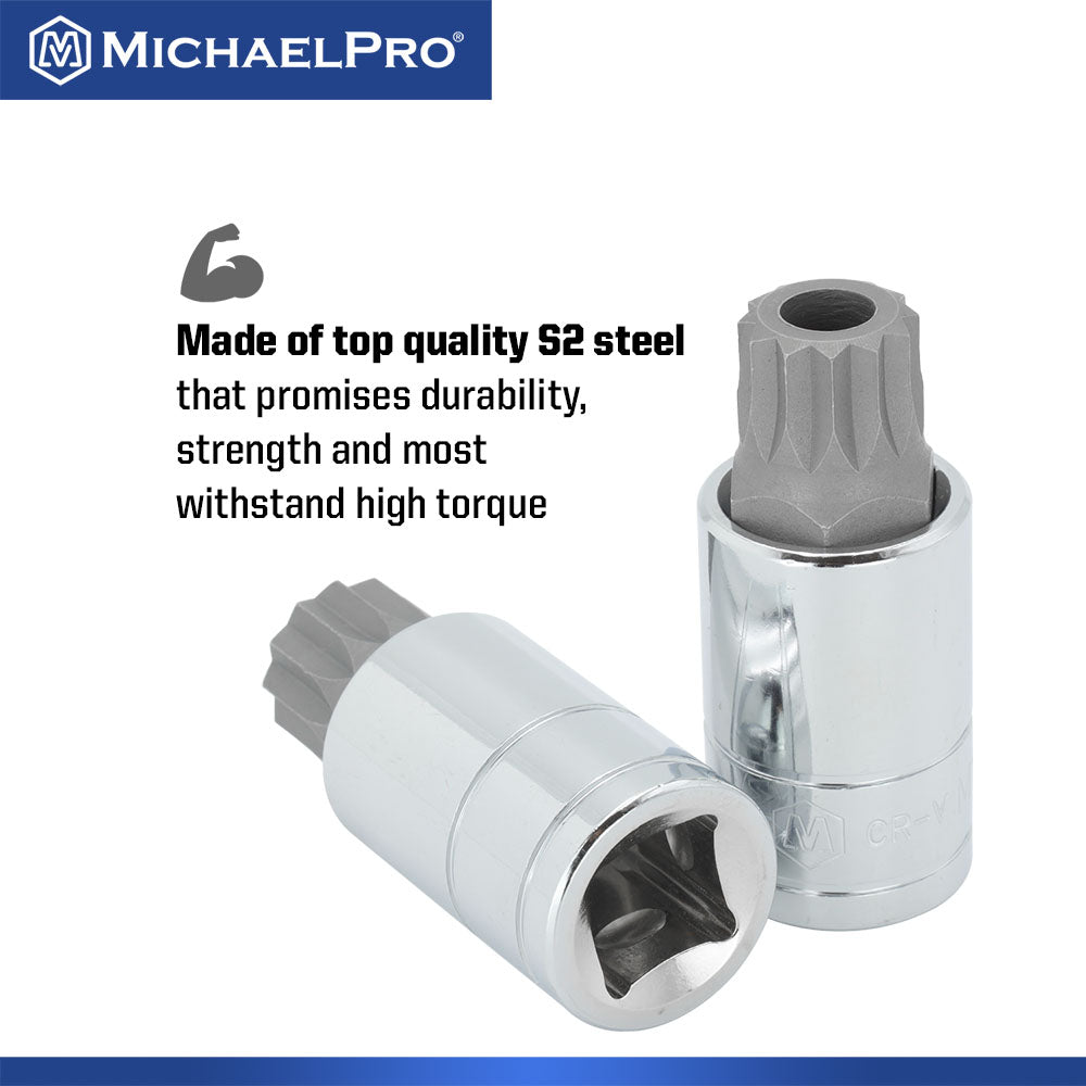 14-Piece XZN Triple Square Spline Bit Set (MP012023)