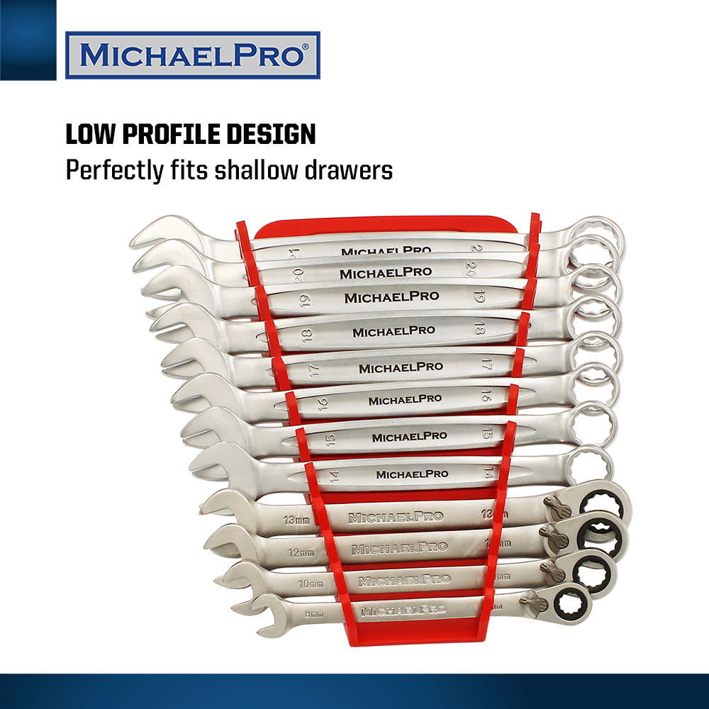 Wrench Holder with Carrying Handle, 12 Slots (MP014032) - MichaelPro