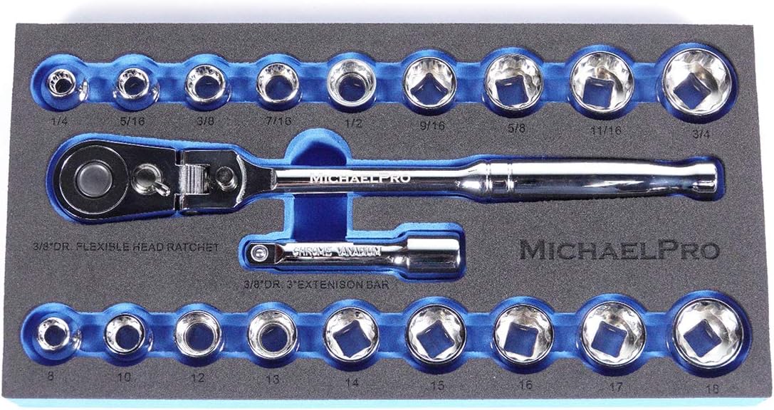 3/8 inch Drive Socket Wrench Set, 20-piece (MP001001)