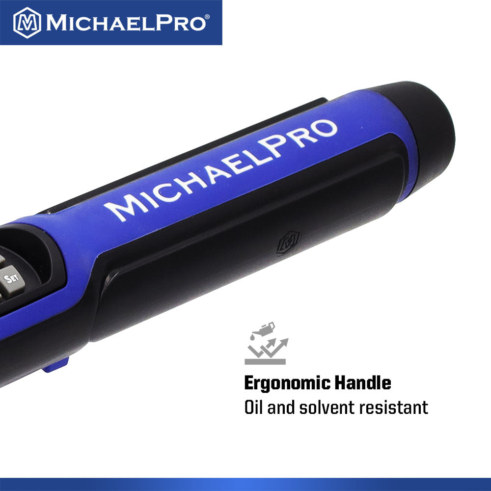 3/8" Drive Flex Head Electronic Torque Wrench With Angle, 10 to 100 ft-lb (MP001226) - MichaelPro