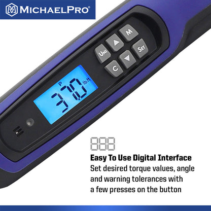 1/2" Drive Flex Head Electronic Torque Wrench With Angle, 25 to 250 ft-lb (MP001227)