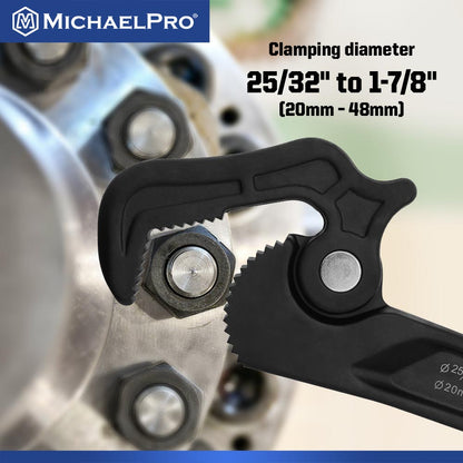 25/32” – 1-7/8” (20mm – 48mm) Self-Adjusting Quick Pipe Wrench (MP001230) - MichaelPro