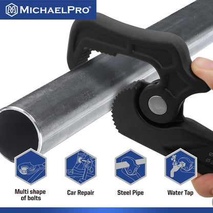 25/32” – 1-7/8” (20mm – 48mm) Self-Adjusting Quick Pipe Wrench (MP001230) - MichaelPro