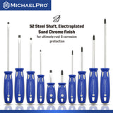 10-Piece Magnetic Screwdriver Set, Phillips & Flat (MP002035) - MichaelPro