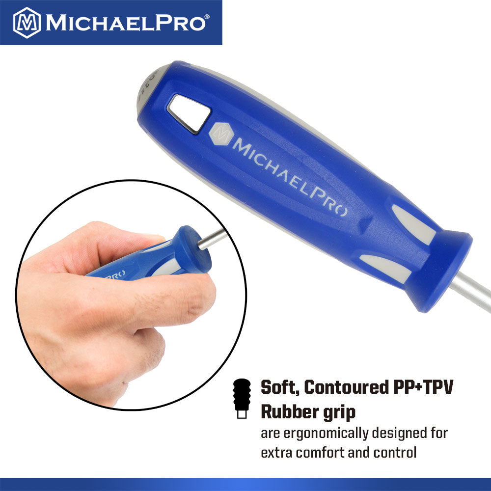 10-Piece Magnetic Screwdriver Set, Phillips & Flat (MP002035) - MichaelPro