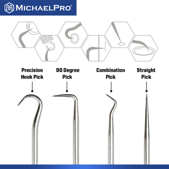 4-Piece Precision Hook and Pick Set (MP002037)