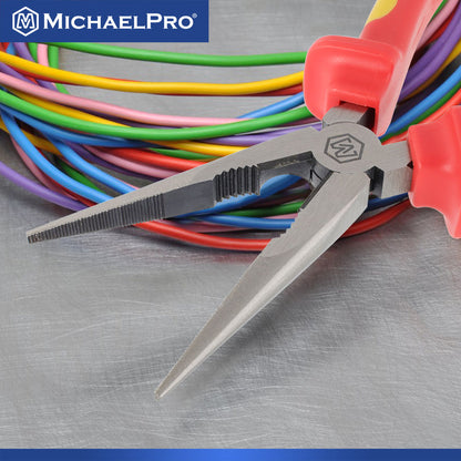 8-Inch Insulated Long Needle Nose Plier (MP003067) - MichaelPro