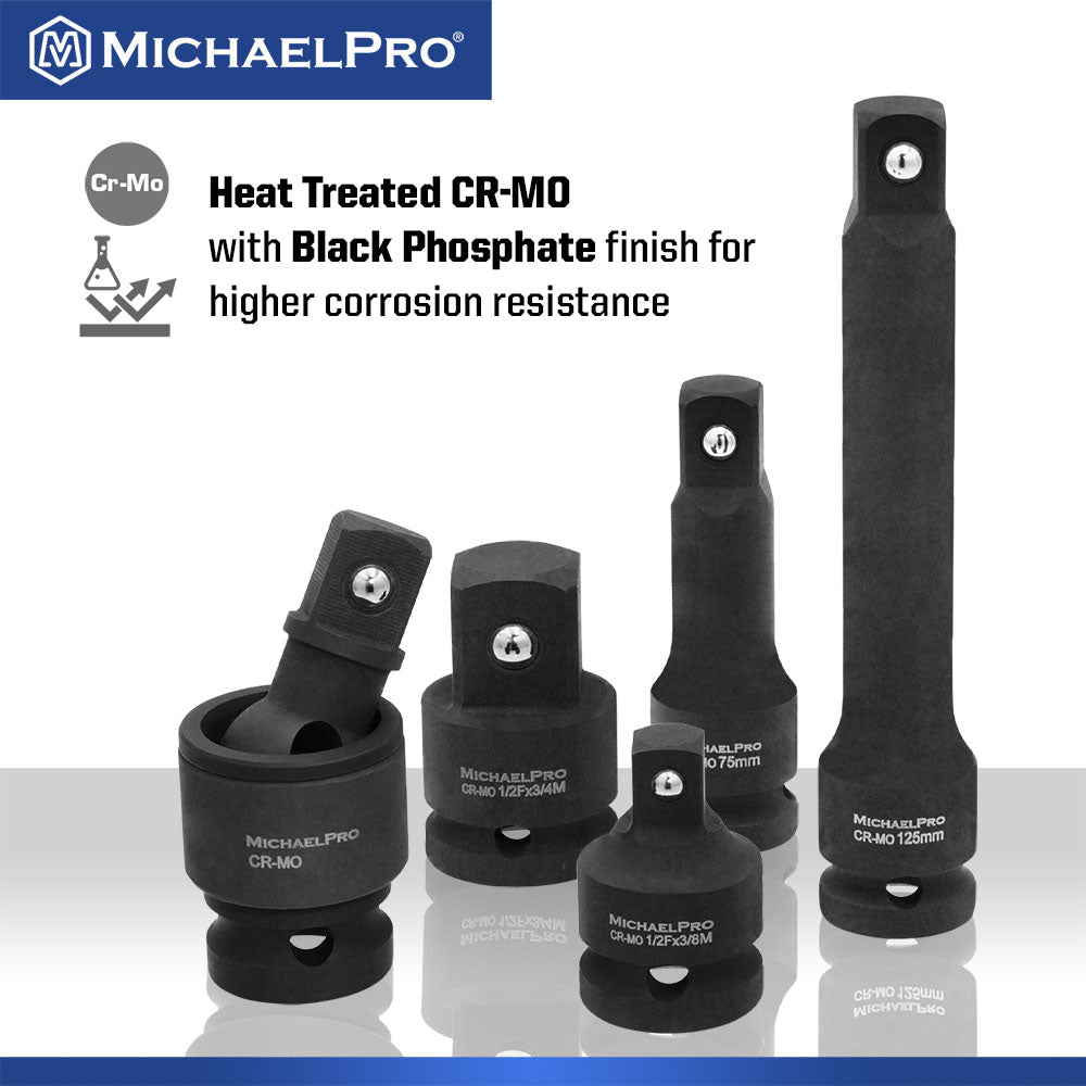 63 Pieces 1/2-Inch Drive Impact Socket Set Metric & SAE (MP005005) - MichaelPro
