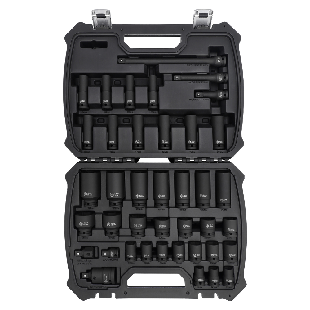 40-Piece 1/2"Drive Impact Socket Set in Metric Sizes (MP005032) - MichaelPro