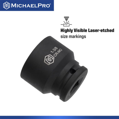 40-Piece 1/2" Drive Impact Socket Set In Standard SAE Sizes (MP005033) - MichaelPro