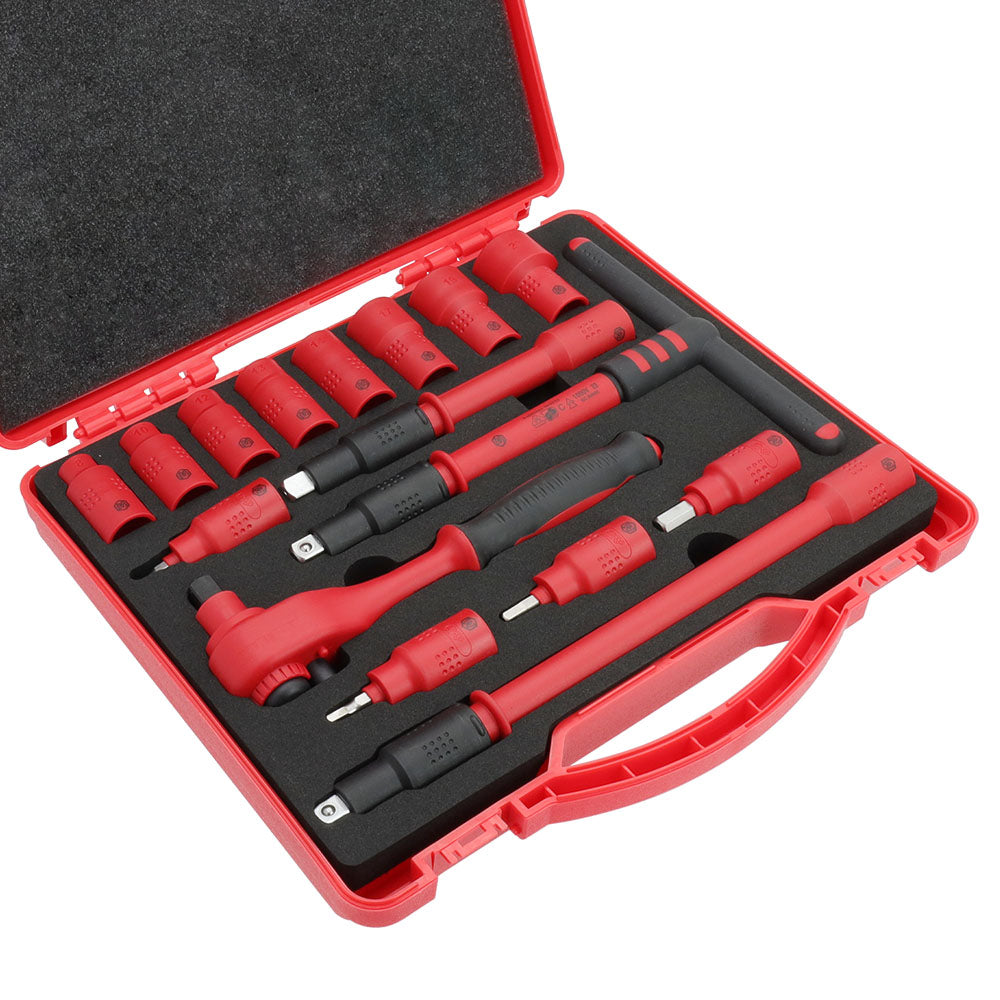 16-Piece 3/8" Drive VDE Insulated Socket Set (MP005047) - MichaelPro