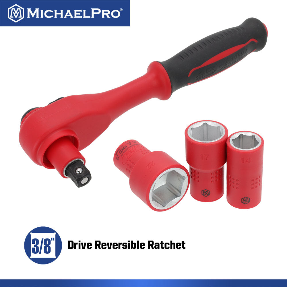 16-Piece 3/8" Drive VDE Insulated Socket Set (MP005047) - MichaelPro