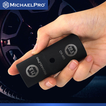 1/2" Drive 21.5 x 22.5mm Half Size Lug Nut Flip Socket (MP005052) - MichaelPro