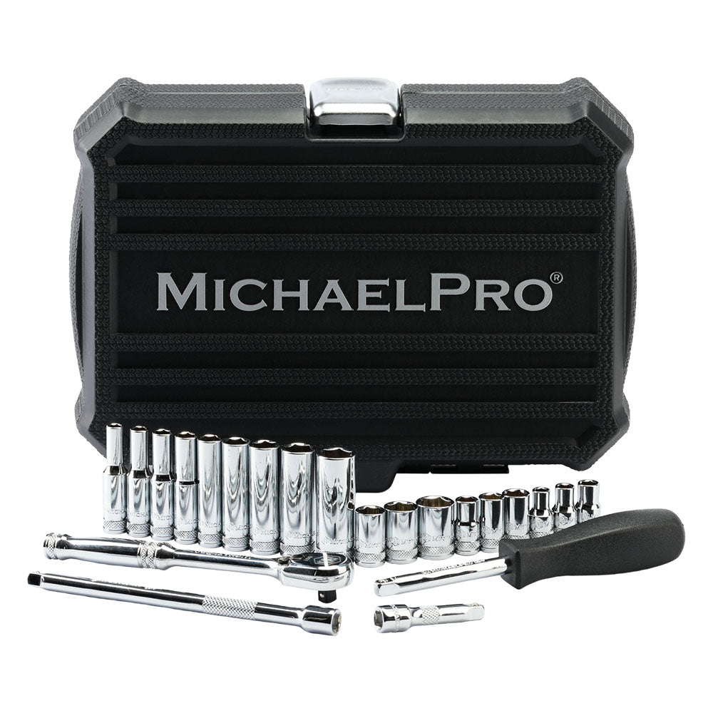 22-Piece 1/4" Drive 90 Tooth SAE Socket Set (MP005058)