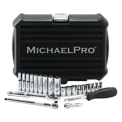 22-Piece 1/4" Drive 90 Tooth SAE Socket Set (MP005058)