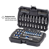 62-Piece 1/4" Drive 90 Tooth SAE/Metric Socket Set (MP005059) - MichaelPro