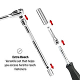 62-Piece 1/4" Drive 90 Tooth SAE/Metric Socket Set (MP005059) - MichaelPro