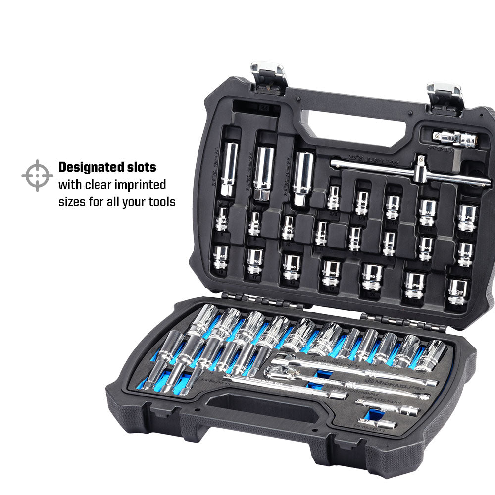50-Piece 3/8" Drive 90 Tooth Deep Socket Set (MP005060)
