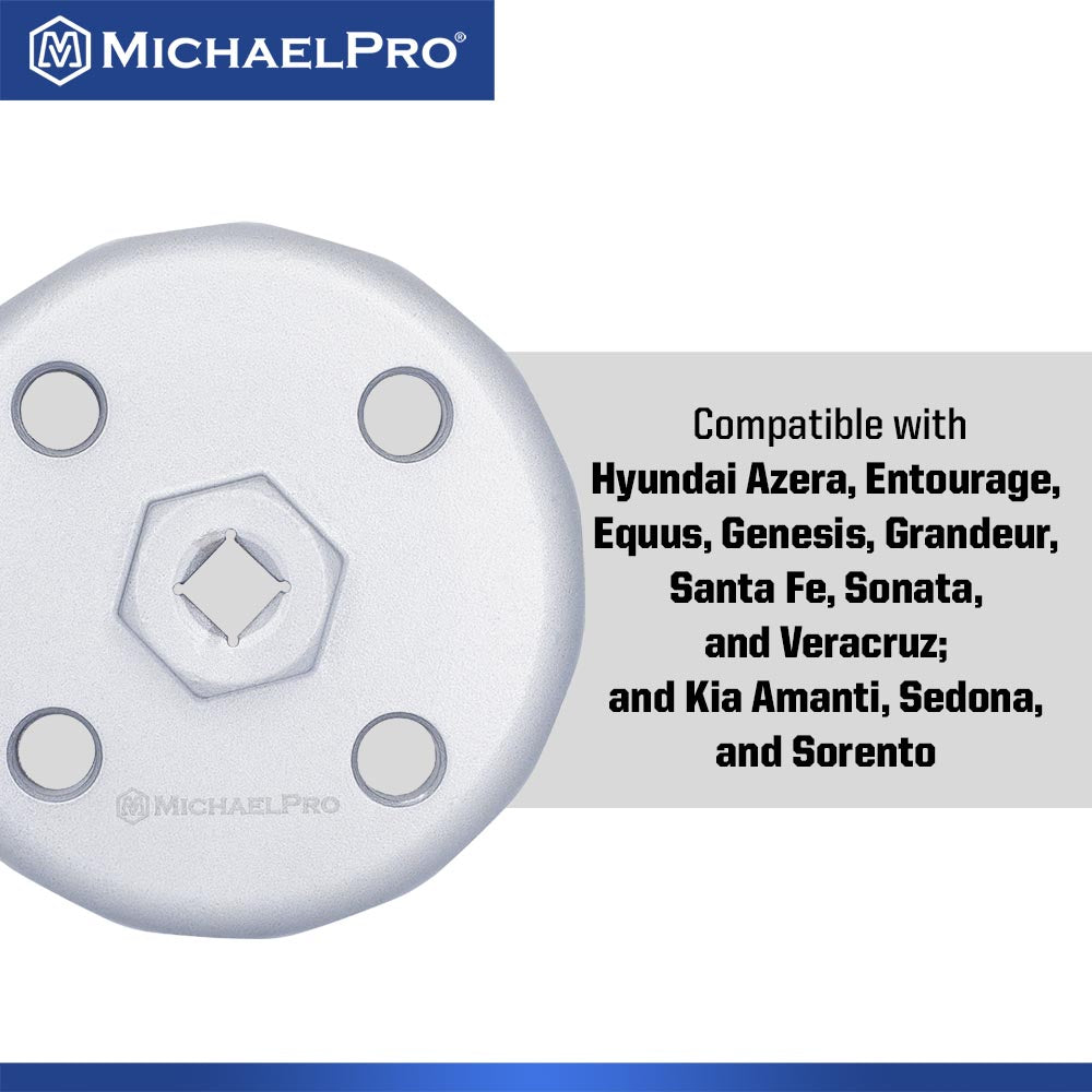 88.8mm Oil Filter Cap Wrench for Hyundai and Kia, 15 flutes (MP009097) - MichaelPro