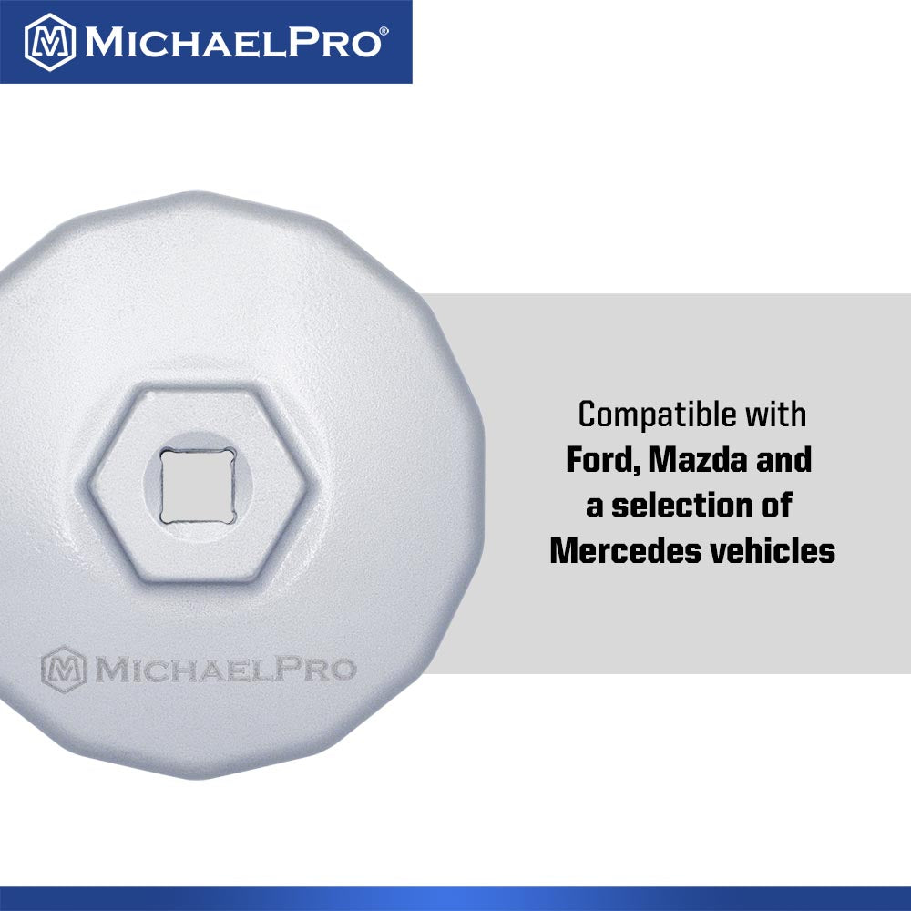 74.2mm Oil Filter Cap Wrench for Ford and Mazda, 14 flutes 