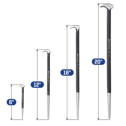 4-Piece Rolling Head Pry Bar Set - 6”, 12”, 16”, 20”  (MP009105)