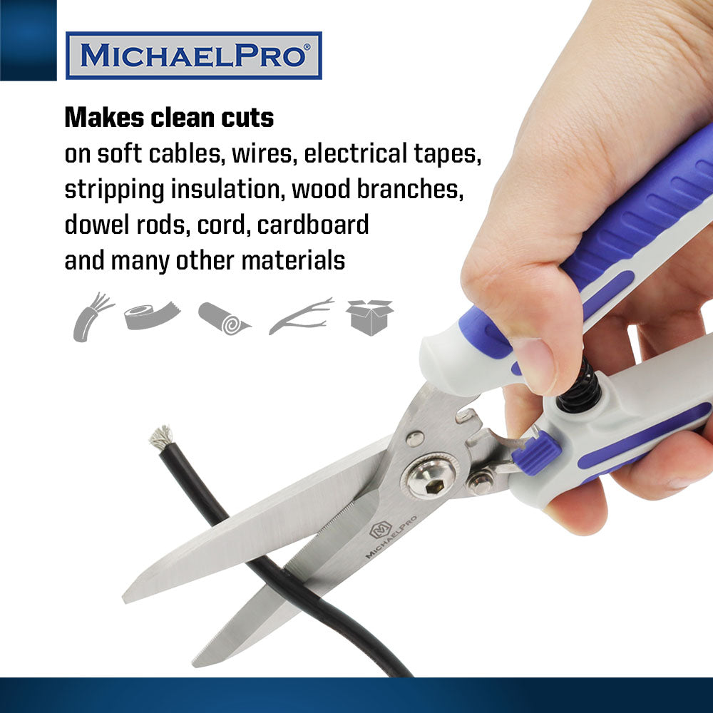 7-Inch / 8-Inch Stainless Multi-Purpose Shears (MP010026 / MP010027) - MichaelPro