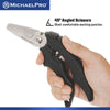 7-Inch Angled Electrician & Kevlar Scissors with Cable Crimping Terminal (MP010033)