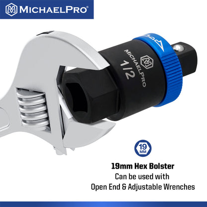 1/2" Drive Ratcheting Breaker Bar Adapter with Anodized Switch Collar (MP012025) - MichaelPro
