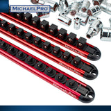 3-Piece Socket Organizer Rail Set- 1/4", 3/8", and 1/2" Drives (MP014001 / MP014040) - MichaelPro