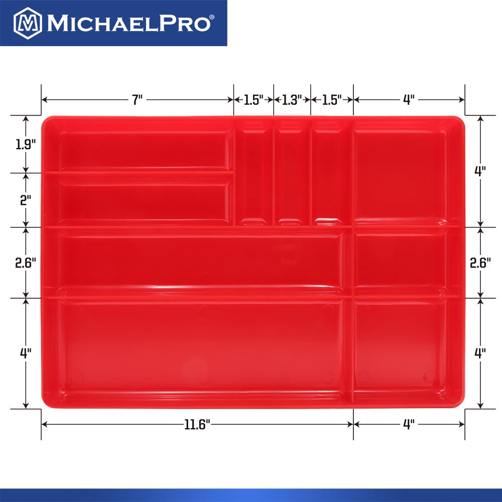 Low Profile Garage Tool Tray with Compartments (MP014036) - MichaelPro