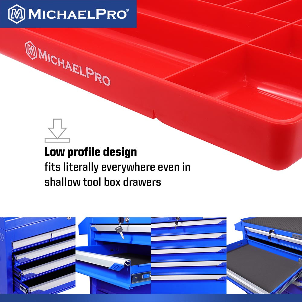 Low Profile Garage Tool Tray with Compartments (MP014036) - MichaelPro