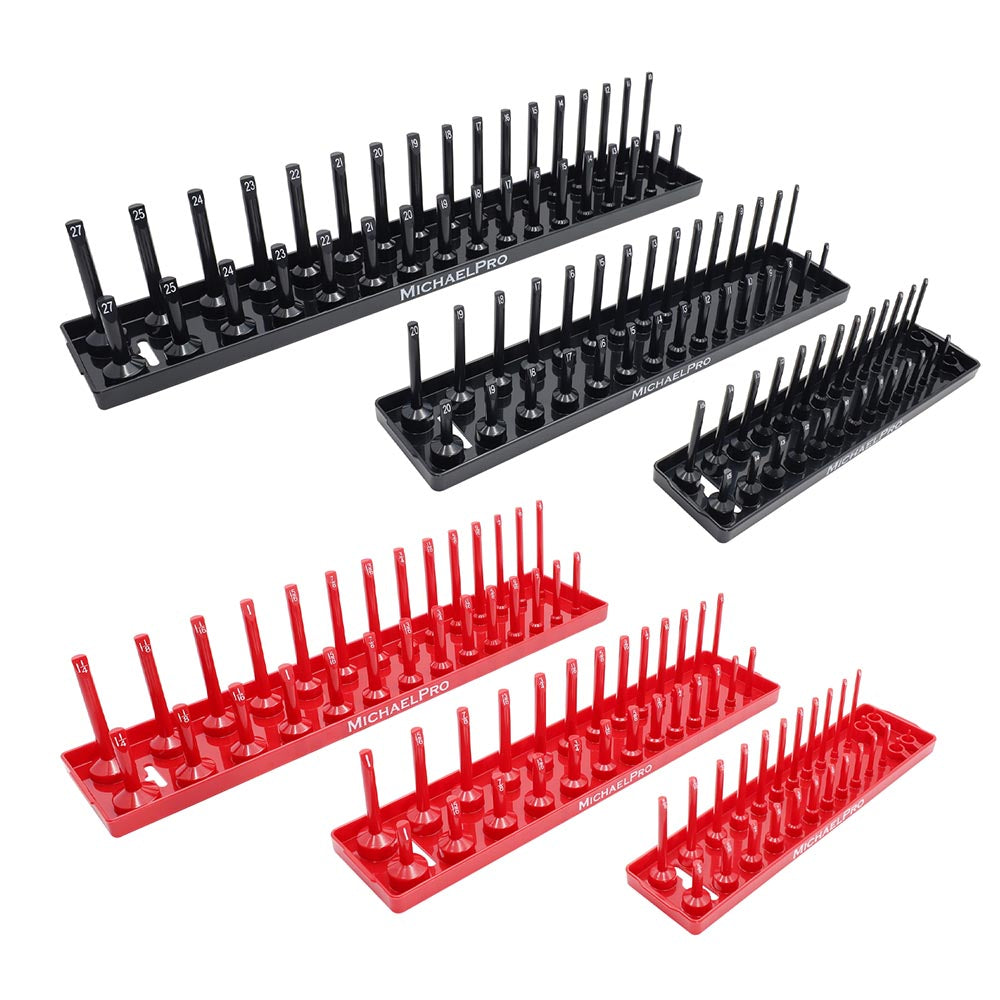 6-Piece Socket Tray for SAE and Metric Deep and Shallow Sockets (MP014