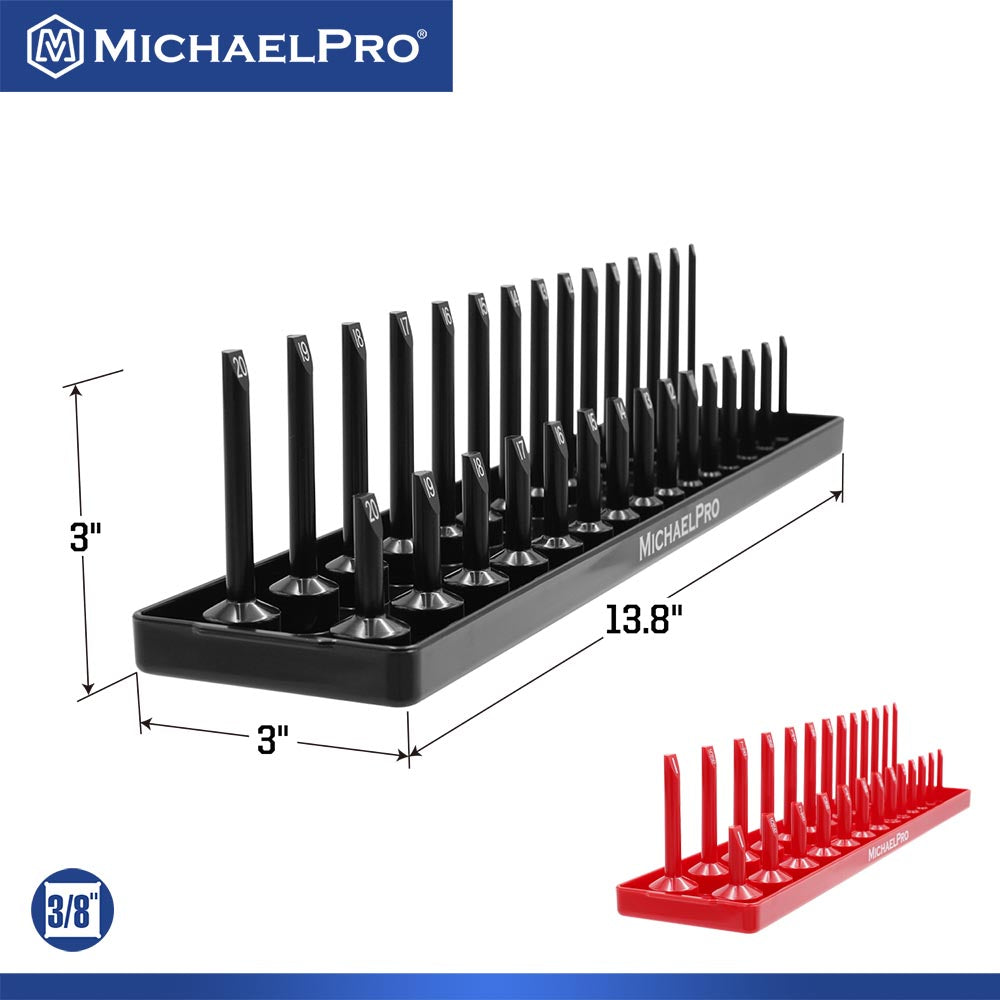 6-Piece Socket Tray for SAE and Metric Deep and Shallow Sockets (MP014037) - MichaelPro