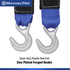 2" x 30' Heavy Duty Tow Strap with Forged Hooks, 10,000 lb Break Strength (MP021004)