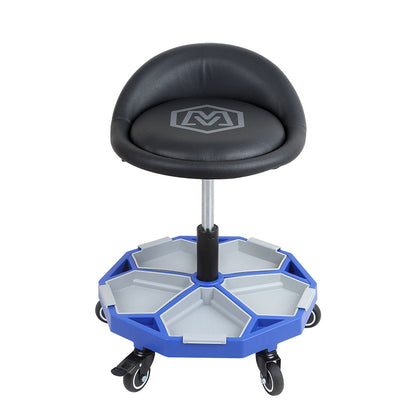 Adjustable Pneumatic Rolling Mechanic Stool with Tool Tray Storage,  350 LBS Weight Capacity (MPC016005) - MichaelPro